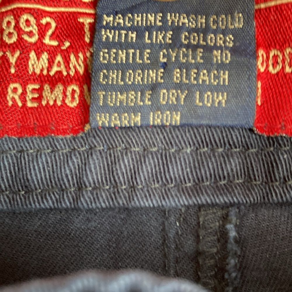 Vintage Y2k 90s Abercrombie & Fitch Dark Navy Blue Cargo Pants Sz XL - Picture 5 of 12